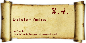 Weixler Amina névjegykártya